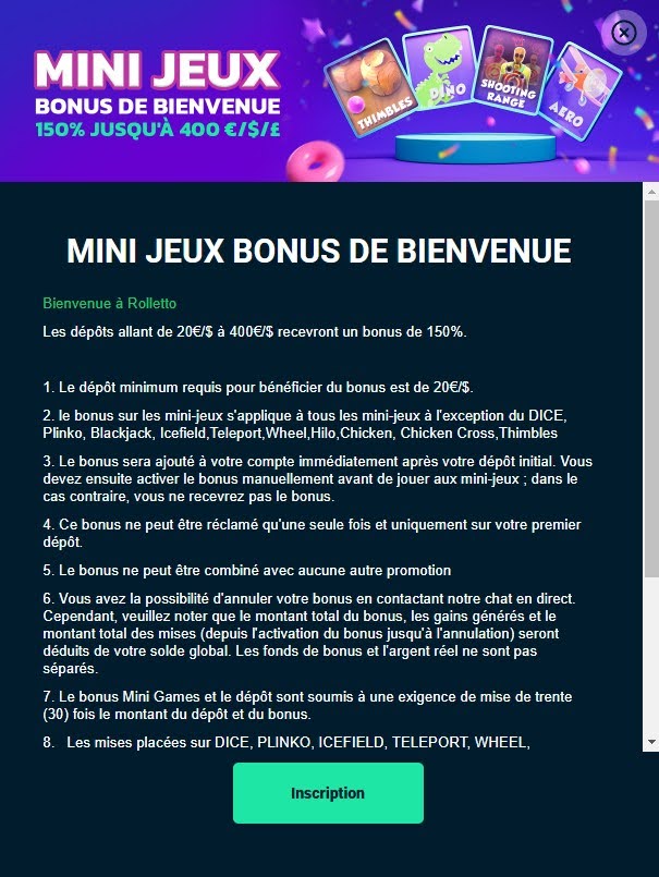 bonus mini jeu rolletto casino