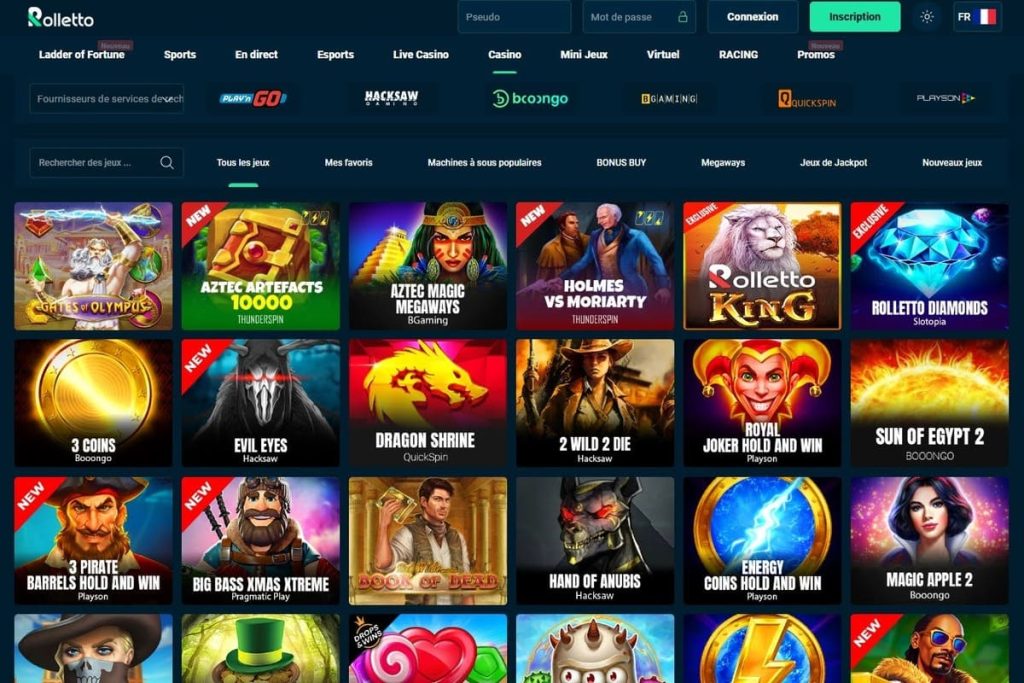 interface rolletto casino