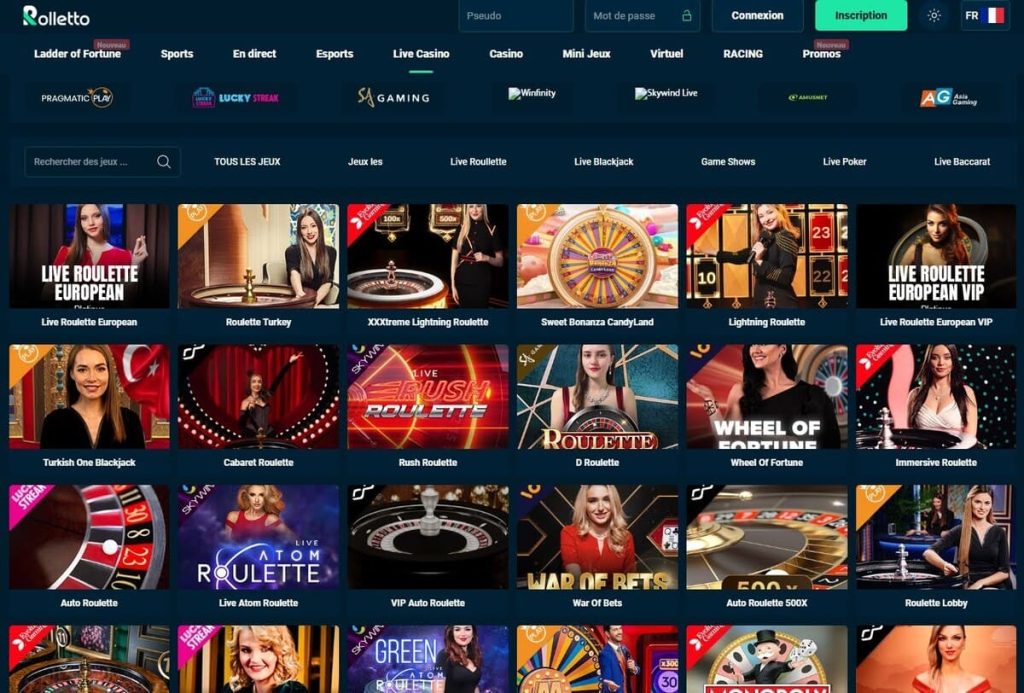 jeux table direct rolletto casino