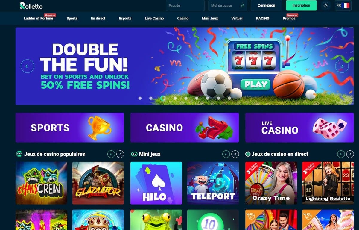 Sports & eSports Online Betting, Live Casino, Slots & Table Game | Rolletto