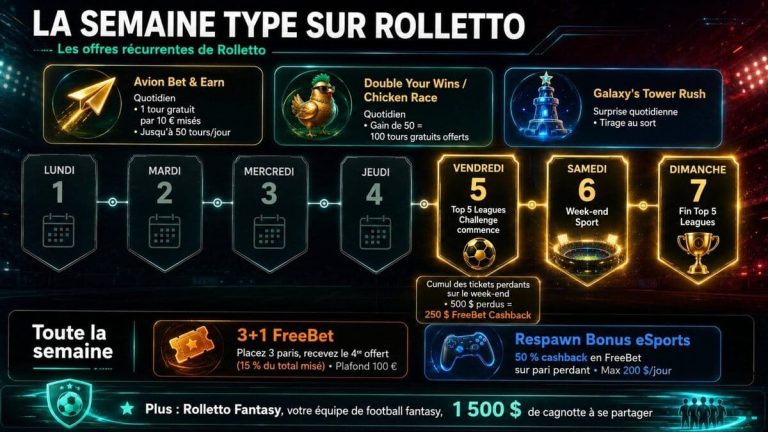 Rolletto Casino semaine type