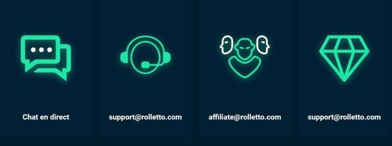 Rolletto Casino support client